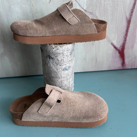 Rocket Dog Abel Plus Taupe Corduroy Platform Mule Slides Size 6 Slip On Womens - Picture 12 of 12